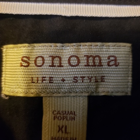 Sonoma Mens XL Black Casual Button Up - Picture 3 of 6